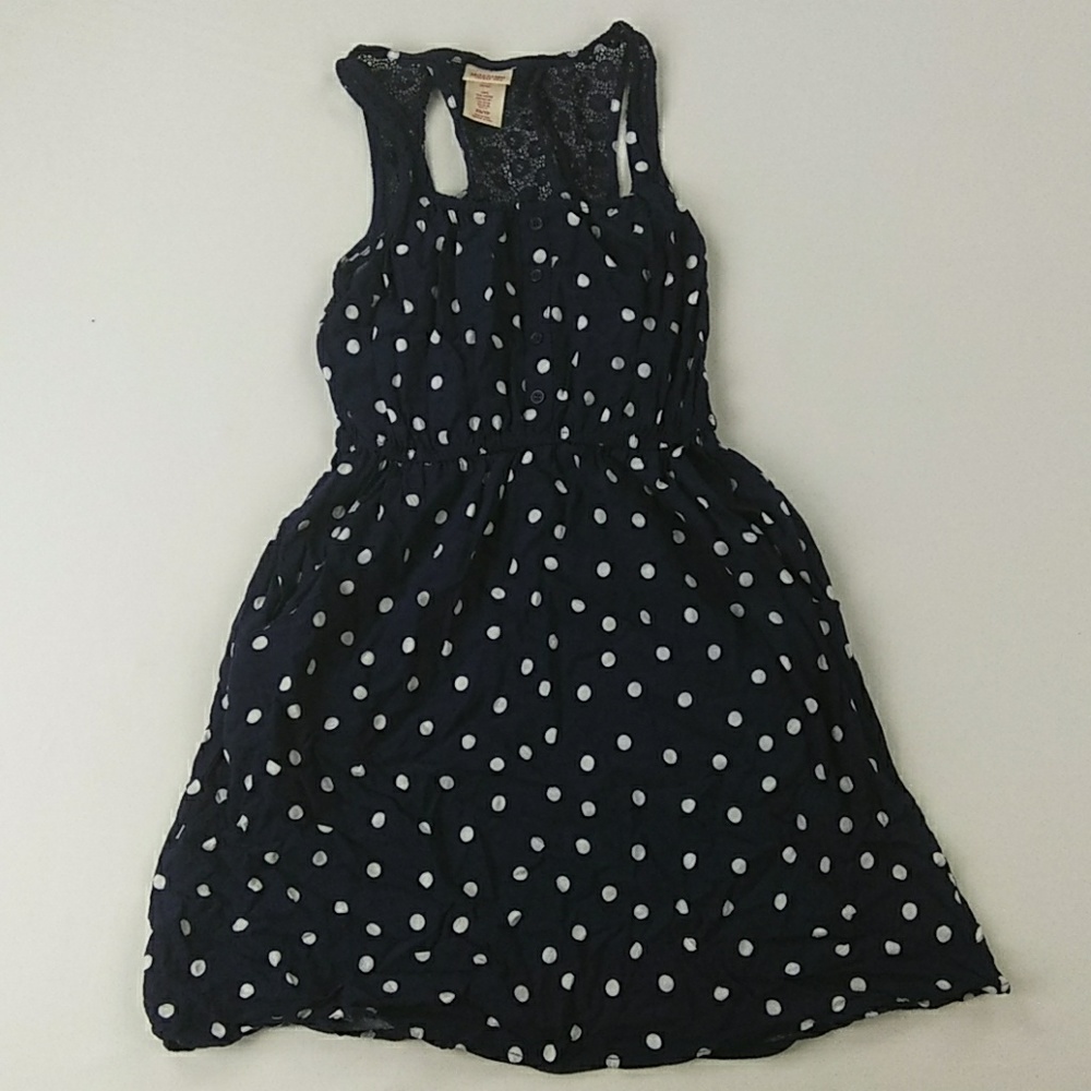 Mossimo supply co. Size xs/to dress blue polka dot